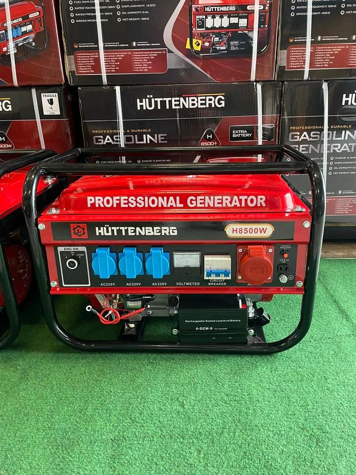 Nieuwe Huttenberg H8500w  aggregaten met elektrische start, Caravans en Kamperen, Kampeeraccessoires, Nieuw, Ophalen