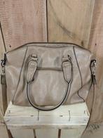 Handtas, kleur beige. Met schouderband., Beige, Sac à main, Utilisé, Enlèvement ou Envoi