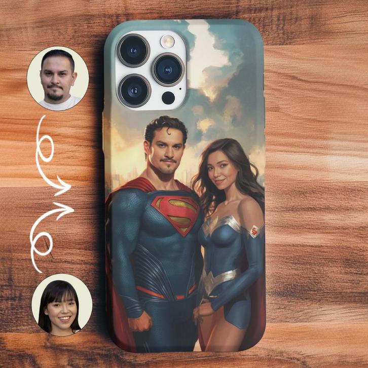 Coque telephone personnalisée photo couple duo - Superheros, Telecommunicatie, Mobiele telefoons | Hoesjes en Screenprotectors | Apple iPhone