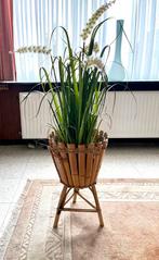 Plantenbak op pootjes in bamboehout. Vintage, Ophalen, Zo goed als nieuw
