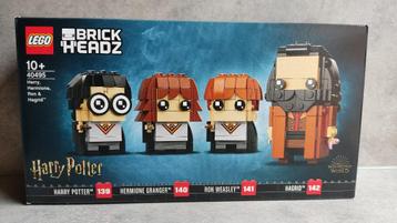 lego brickheadz 40495 harry potter, hermelien, ron en hagrid beschikbaar voor biedingen