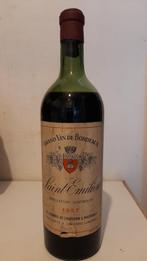 1 Vlees wijn Grand Vin de Bordeaux 1957 Bj - Vol, Collections, Vins, Neuf, Enlèvement ou Envoi, Pleine, Vin rouge