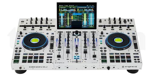 Denon DJ Prime 4+ witte editie = DeckSaver, Muziek en Instrumenten, Dj-sets en Draaitafels, Zo goed als nieuw, Draaitafel, Denon