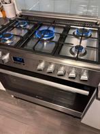 Wiggo vrijstaand gasfornuis met elektrische oven spotprijs!, 5 zones de cuisson ou plus, 85 à 90 cm, Enlèvement, Utilisé