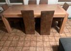 Grote massieve tafel met 6 stoelen, Enlèvement, Comme neuf