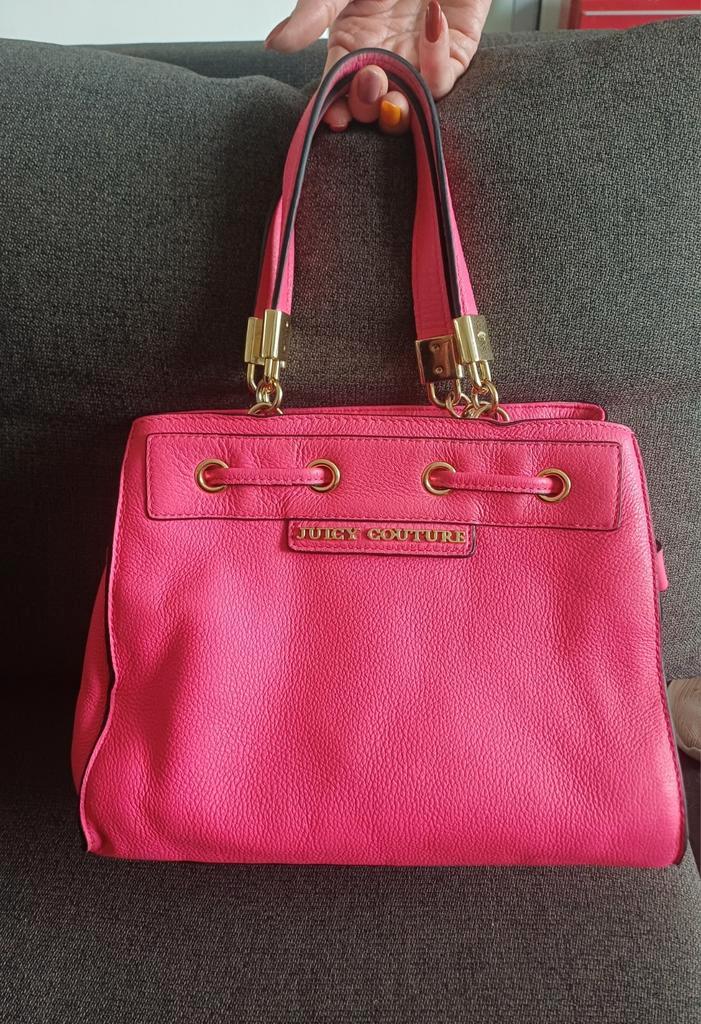 Juicy Couture fuchsia handtas, Handtassen en Accessoires, Tassen | Damestassen, Zo goed als nieuw, Handtas, Roze, Ophalen of Verzenden
