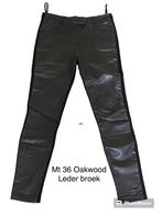 mt 36 Oakwood leder broek, Kleding | Dames, Broeken en Pantalons, Zwart, Ophalen of Verzenden, Zo goed als nieuw, Oakwood