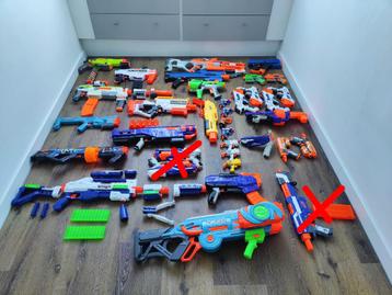 Lot nerf en x-shot geweren met foam kogels beschikbaar voor biedingen