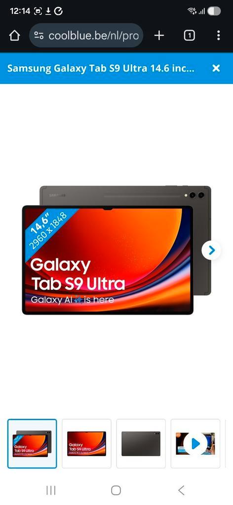 Samsung Galaxy Tab S9 Ultra zo goed als nieuw, krasvrij, Computers en Software, Android Tablets, Zo goed als nieuw, Wi-Fi, 512 GB