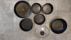 Oude pannen tefal, Inox, Gebruikt, Pannenset, Ophalen of Verzenden