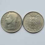 België 2 x 5 franks (cs) 1948 FR en VL     (857), Ophalen of Verzenden, Setje