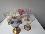 Vintage set 8 wijnglazen aperitief Verrerie de Laeken 1950, Ophalen of Verzenden