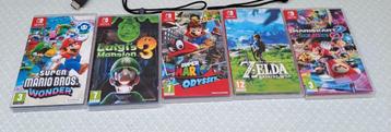 Nintendo switch games: Mario, Zelda, Luigi.Los of per bundel beschikbaar voor biedingen