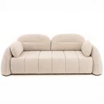 Zetel met slaapfunctie Bouclé NIEUW, Huis en Inrichting, Zetels | Zetels, Ophalen, 100 tot 125 cm, Japandi, Minimalistisch,, Rechte bank