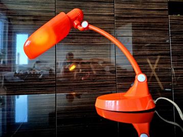 Lampe de bureau vintage orange 70 1970 bureaulamp