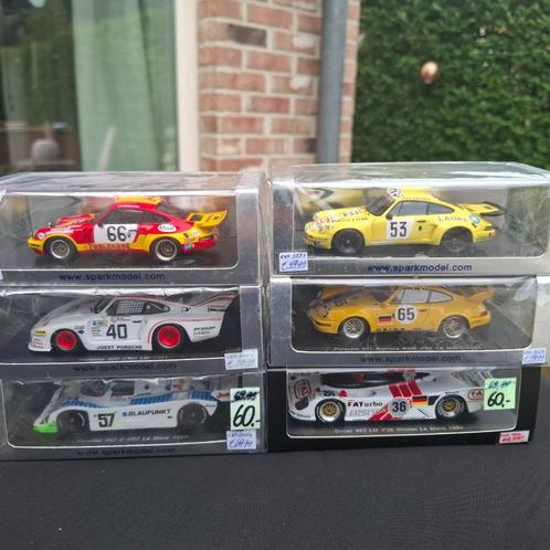 6 x 1/43 Spark Porsche     24h Le Mans, Hobby en Vrije tijd, Modelauto's | 1:43, Nieuw, Auto, Overige merken, Ophalen of Verzenden
