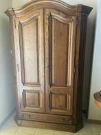 vestiairekast massief hout, Huis en Inrichting, Kasten | Kleerkasten, Gebruikt, 100 tot 150 cm, Met hangruimte, 75 cm of meer