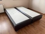 Boxspring 2-persoonsbed, Huis en Inrichting, Slaapkamer | Boxsprings, Ophalen, Gebruikt, Bruin, Tweepersoons