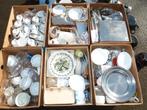 lot de casseroles, poêles, poêlons + 6 caisses de vaisselle, Enlèvement, Utilisé