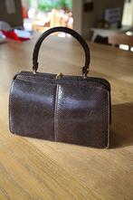 Vintage handtas, Handtassen en Accessoires, Tassen | Damestassen, Ophalen of Verzenden, Gebruikt, Bruin, Handtas