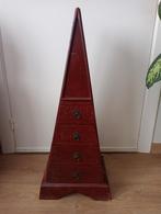 Vintage Piramide kastje : Indonesisch 4 laden, Minder dan 50 cm, Gebruikt, India, Ophalen of Verzenden