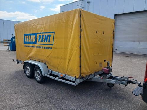 Atec Auto transporter met huif en handwinch (2500kg), Auto diversen, Aanhangers en Bagagewagens, Gebruikt, Ophalen
