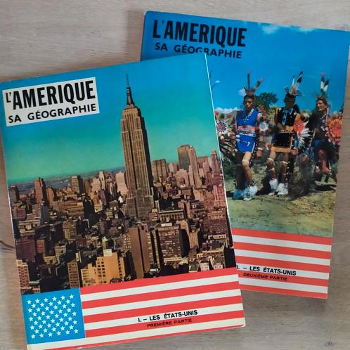 L'amérique sa géographie 1 & 2 Collection timbre Tintin TBE, Boeken, Prentenboeken en Plaatjesalbums, Plaatjesalbum, Ophalen of Verzenden