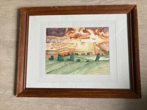 SCHILDERIJ AQUAREL, Antiek en Kunst, Kunst | Schilderijen | Modern, Ophalen