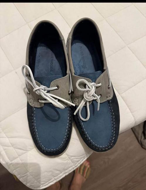 Blauwe river woods mt 44, Kleding | Heren, Schoenen, Zo goed als nieuw, Espadrilles of Moccasins, Blauw, Ophalen