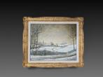 Louis Van Lint (XIX-XX), paysage enneigé, Antiquités & Art, Enlèvement ou Envoi