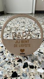 Houten cirkel papa jij bent de liefste, Maison & Meubles, Accessoires pour la Maison | Tableaux à écrire & Proverbes, Enlèvement ou Envoi