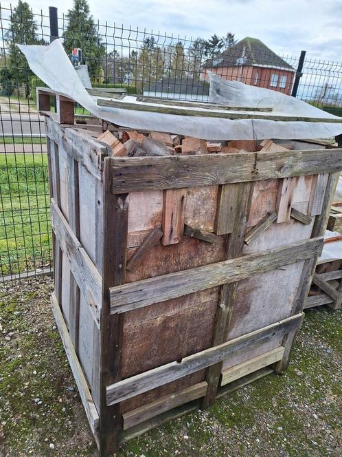 brandhout van palleten gezaagd op 20 à 30 cm ., Tuin en Terras, Brandhout, Blokken, Ophalen