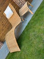 Vintage IKEA loungechair KARLSLUND ( en hocker ), Ophalen, Zo goed als nieuw, Riet of Rotan