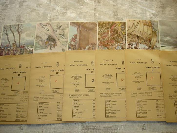 Prentjes Historia "Belgen overzee" reeksen 1/13 52 prenten, Verzamelen, Foto's en Prenten, Zo goed als nieuw, Prent, Overige onderwerpen