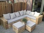 steigerhout loungeset Lounge Hoekbankbank GRATIS BEZORGD, Jardin & Terrasse, Bois d'échafaudage, Banque, Enlèvement ou Envoi, Neuf