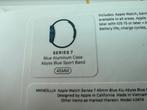Apple Watch serie 7, Handtassen en Accessoires, Smartwatches, Ophalen, Zo goed als nieuw, Blauw, Apple Watch