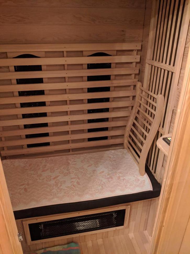 Sauna infrarood 2personen nieuwstaat (InfraPlus 110 Fysio), Sport en Fitness, Sauna, Zo goed als nieuw, Complete sauna, Infrarood