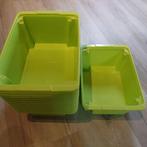 12 plastiek opbergbakjes limoengroen, Doe-het-zelf en Bouw, Ophalen