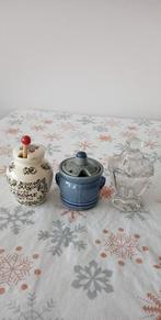 petits pots verre porcelaine céramique avec ouverture du cou, Maison & Meubles, Cuisine | Vaisselle, Récipient(s), Comme neuf