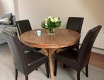 Ronde tafel diameter 120cm, Huis en Inrichting, Ophalen, 100 tot 150 cm, Vier personen, Teakhout