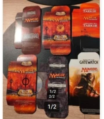 Setje v 11 doosjes voor Mtg kaarten  11 voor 6 euro beschikbaar voor biedingen