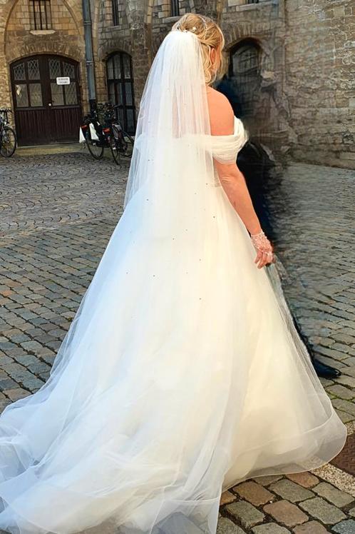 Trouwkleed 42/46 geheel compleet is gereinigd, Kleding | Dames, Trouwkleding en Trouwaccessoires, Zo goed als nieuw, Trouwjurk