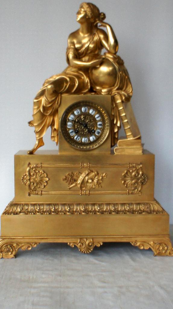 Super mooie vergulde bronzen klok., Antiek en Kunst, Antiek | Klokken, Ophalen