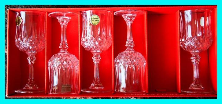 CRISTAL D'ARQUES LONGCHAMP : LAATSTE Glazen : WITTE Wijn ..., Huis en Inrichting, Keuken | Servies, Glas, Ophalen of Verzenden