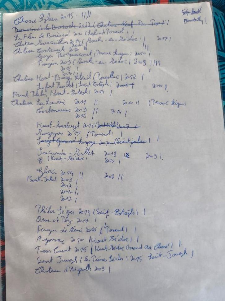 Vins Bordeaux - liste, Collections, Vins, Enlèvement