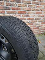 set stalen velgen + continental winterbanden 195/65 R15T, Auto-onderdelen, Banden en Velgen, Ophalen, Winterbanden, Velg(en)
