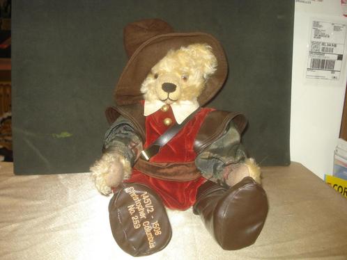 Teddy Bear Bel Ours "Christophe Colomb" Ltd 750 Exemplaires, Verzamelen, Beren en Cherished Teddies, Zo goed als nieuw, Stoffen beer