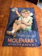 Oude lithografie MOLENAAR’s Kindermeel, Verzamelen, Reclamebord, Gebruikt, Ophalen of Verzenden