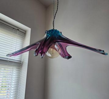 Vintage Murano glazen hanglamp. beschikbaar voor biedingen