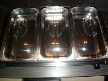 Multifunctionele buffetverwarmer/warmhoudplaat 3x2.5liter beschikbaar voor biedingen